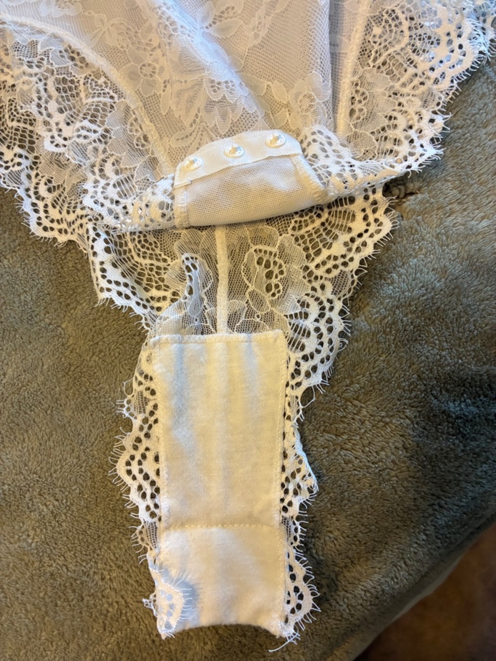 Last Chance- Women's White Lace Bodysuit Intimate - Picture 4 of 13